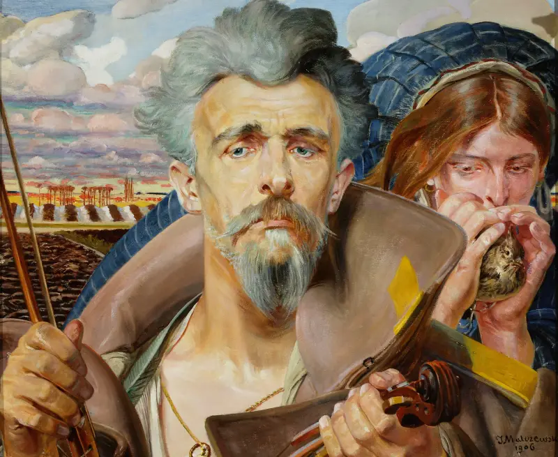 Musik – mittsektionen av triptyken av Jacek Malczewski