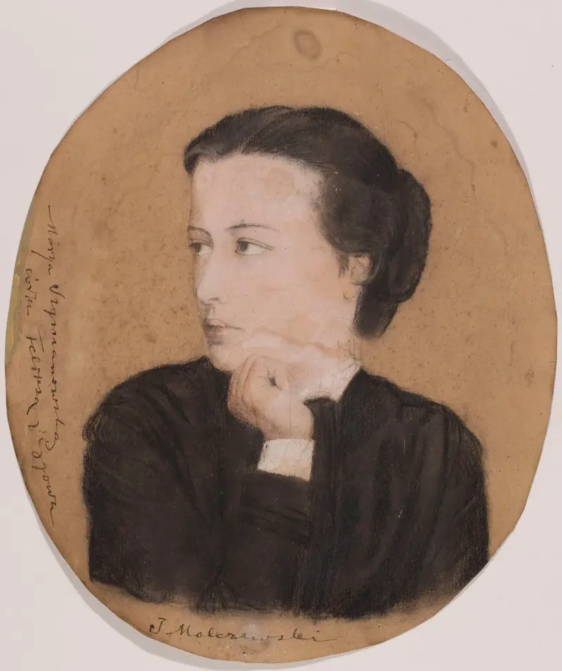 Portrait of a cousin, Maria Szymanowski av Jacek Malczewski