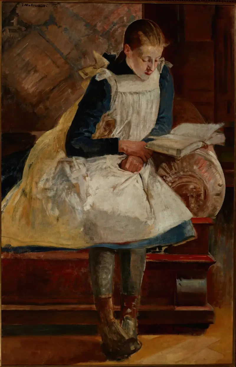 Porträtt av konstnärens dotter Julia av Jacek Malczewski