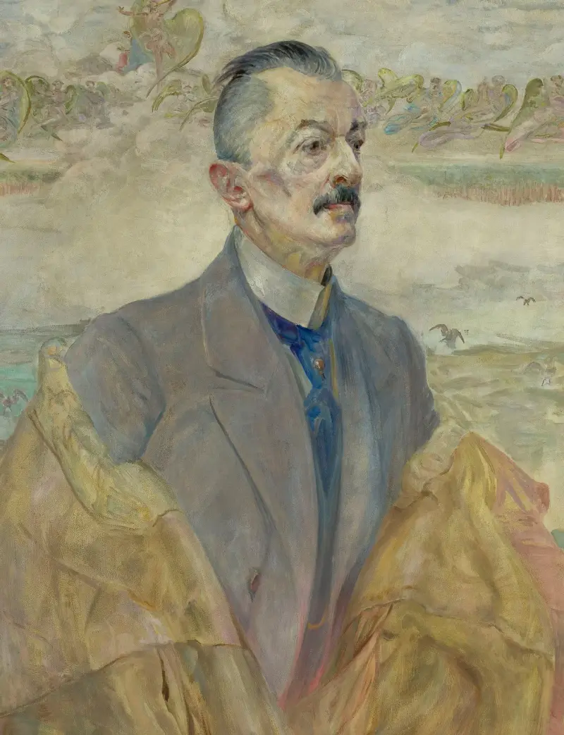 Porträtt av August Sokołowski, historiker av Jacek Malczewski