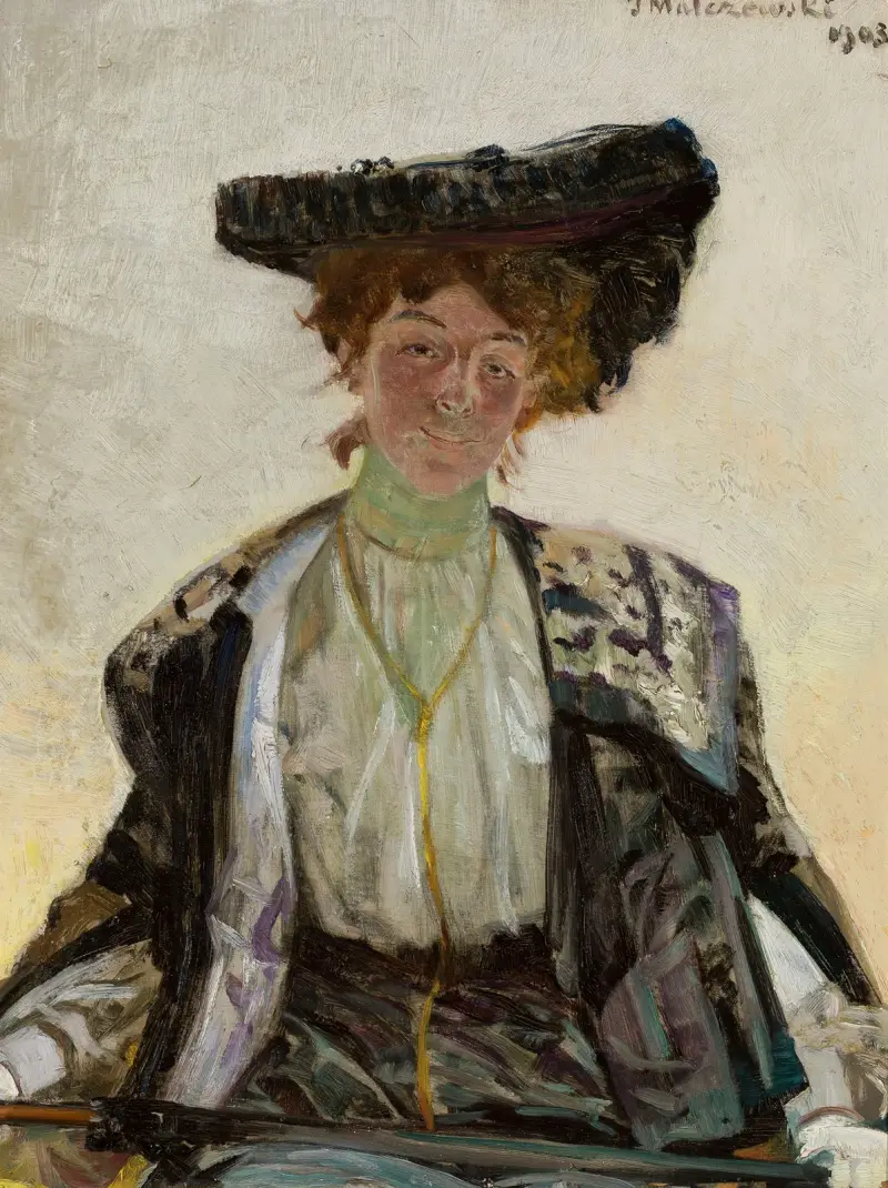 Porträtt av Helena Sulima, skådespelerska av Jacek Malczewski