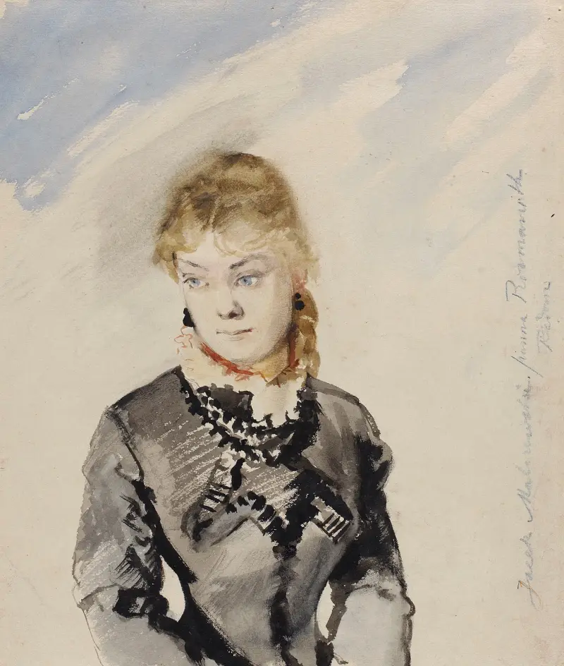 Porträtt av Mrs Rozmanith av Jacek Malczewski