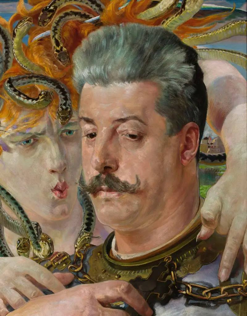 Porträtt av Tadeusz Błotnicki med medusa av Jacek Malczewski