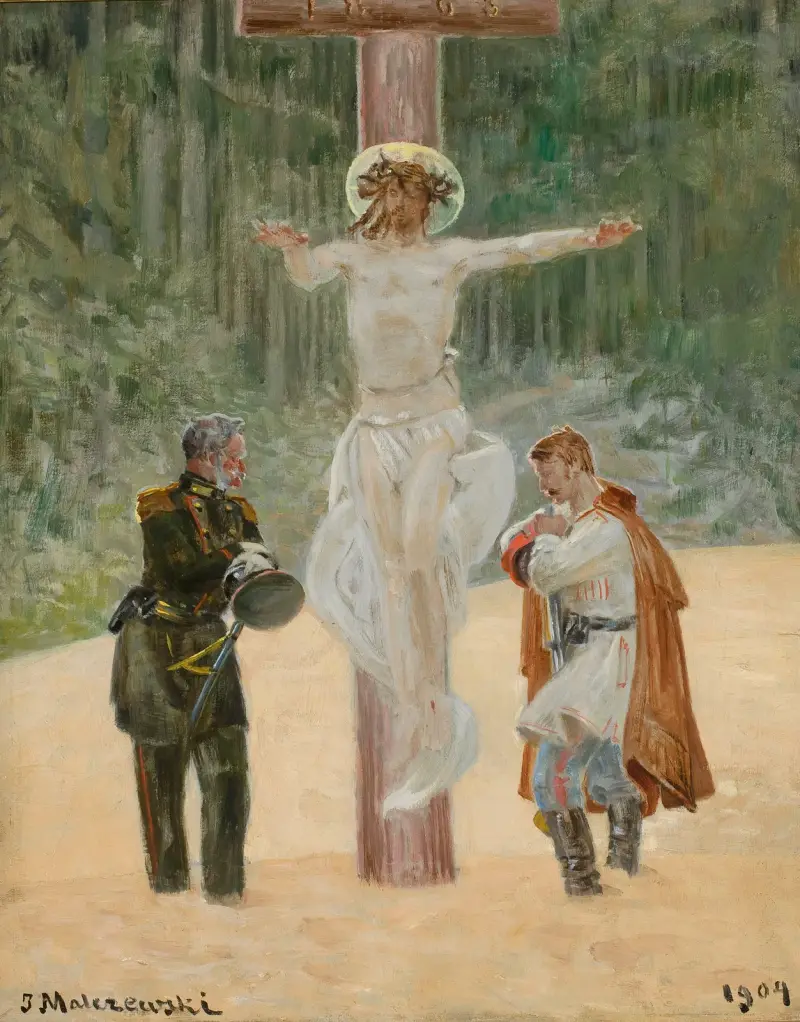 Reconciliation (Symbolic scene from the insurrection in 1863) von Jacek Malczewski