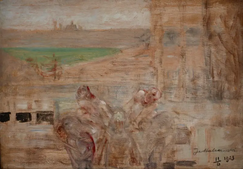 Skiss till ’Den förgiftade brunnen’ av Jacek Malczewski