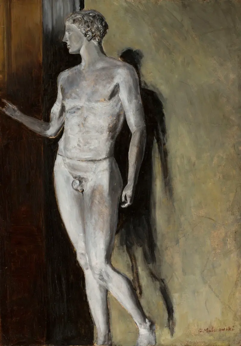 Studie av en klassisk skulptur av Jacek Malczewski