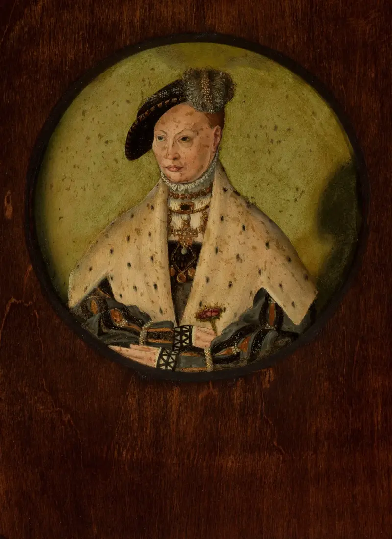 Porträtt av prinsessan Dorothea, Albrekts av Preussen hustru av Jacob Binck