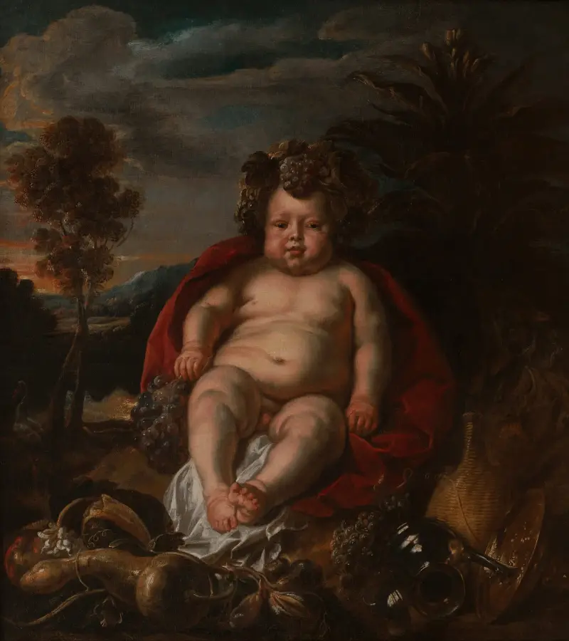 Bacchus som barn av Jacob Jordaens