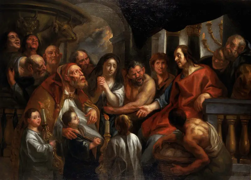 Kristus och äktenskapsbryterskan av Jacob Jordaens