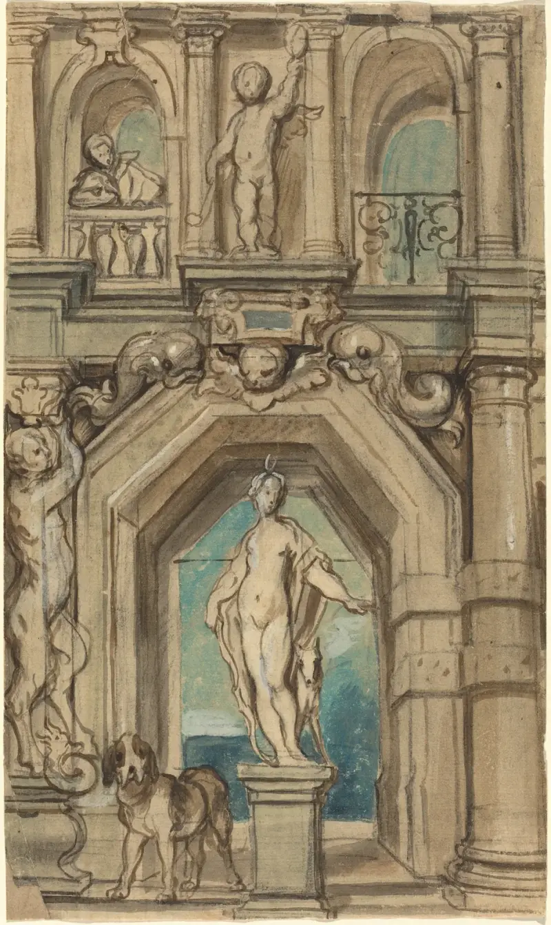 Förslag till väggdekoration av Jacob Jordaens