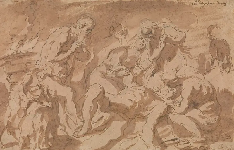 Sorgen över Abel av Jacob Jordaens