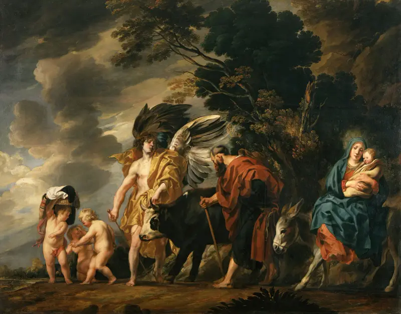 Flykten till Egypten av Jacob Jordaens