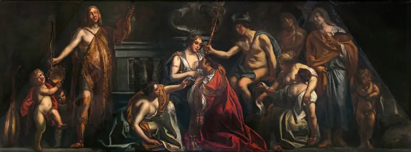 Fleiß und Handel lassen die Kunst erblühen von Jacob Jordaens
