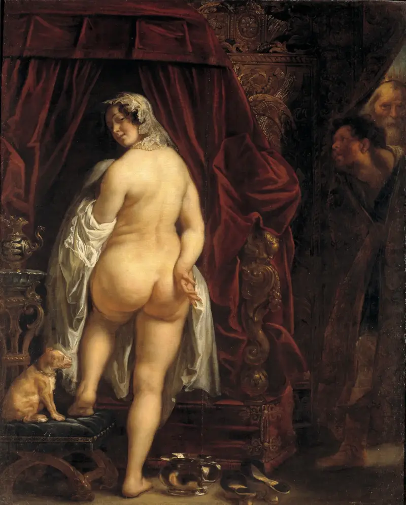 Król Kandaules z Lidii pokazuje swoją żonę Gygesowi, Jacob Jordaens