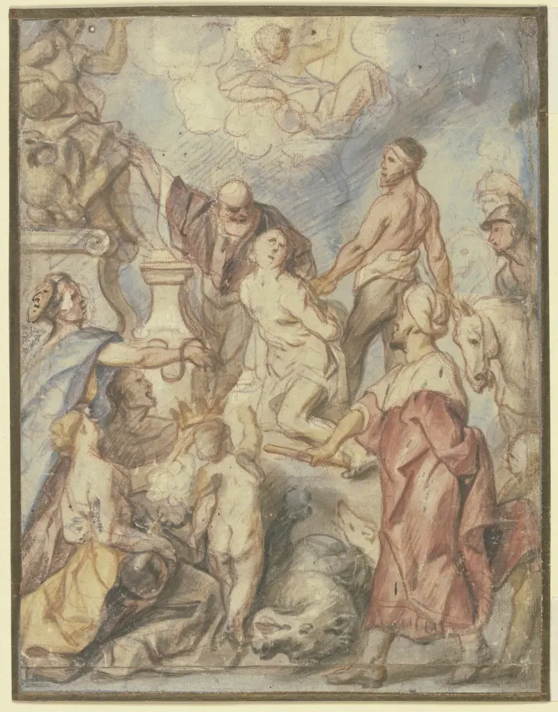 Den helige Quirinus av Malmédy martyrium av Jacob Jordaens