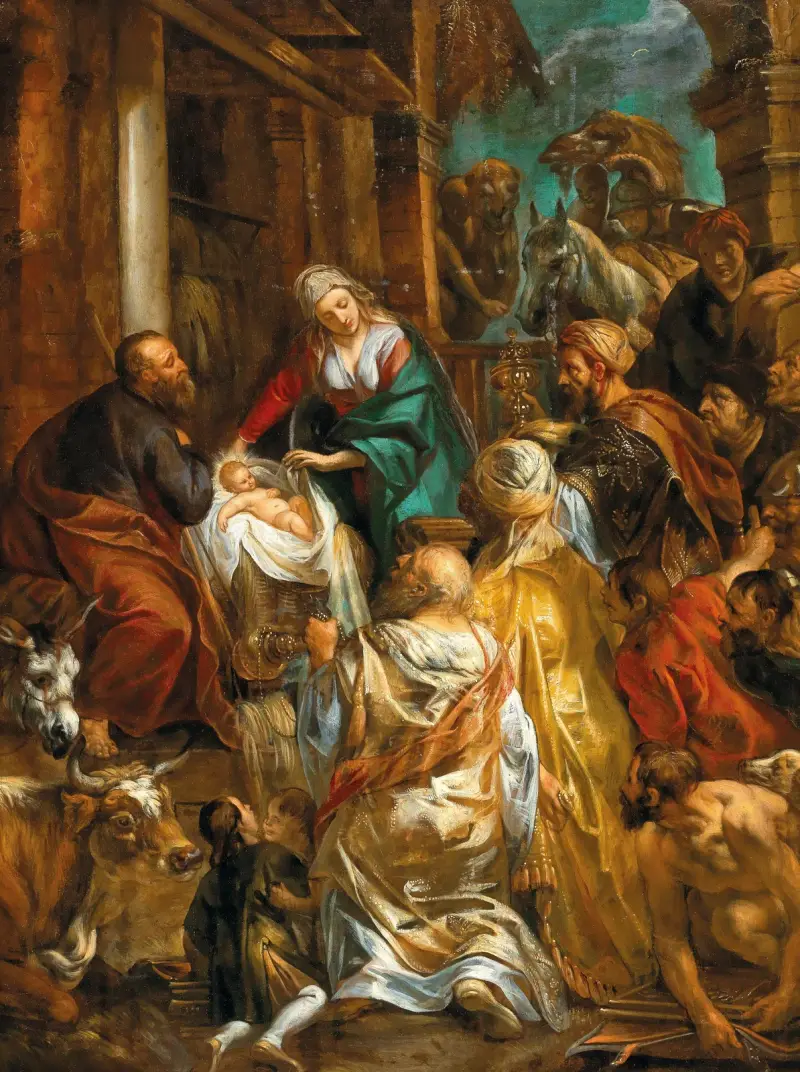 The Adoration of the Magi av Jacob Jordaens