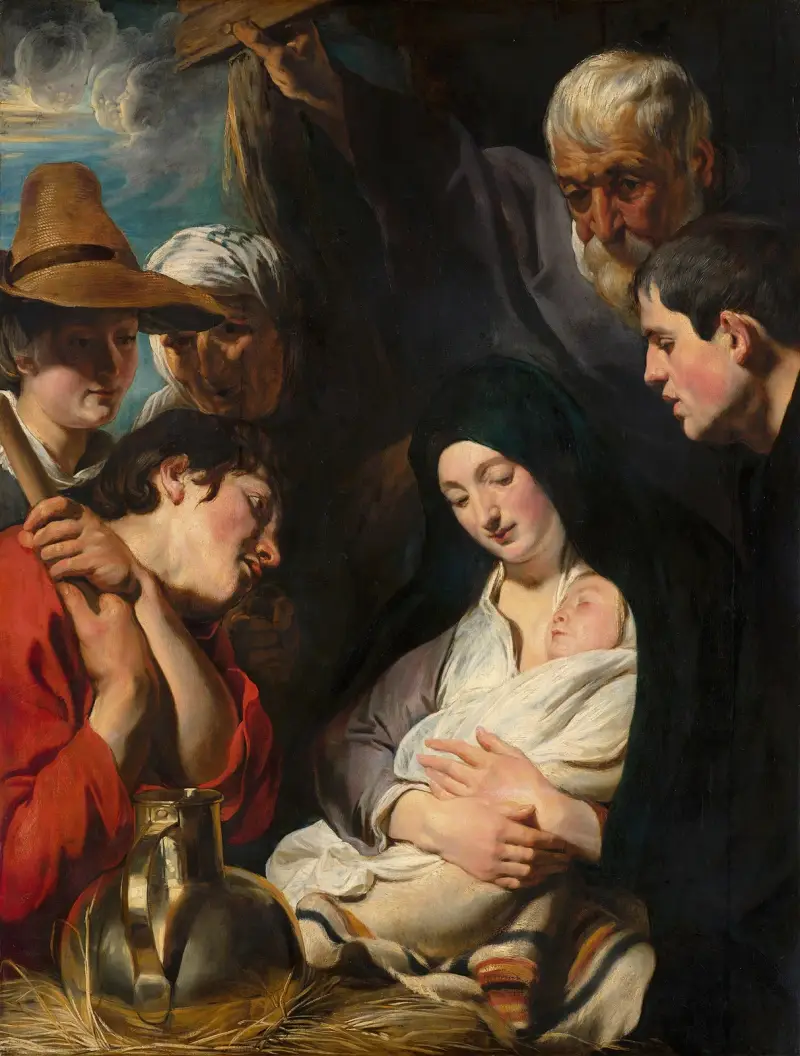The Adoration of the Shepherds, 1617 av Jacob Jordaens