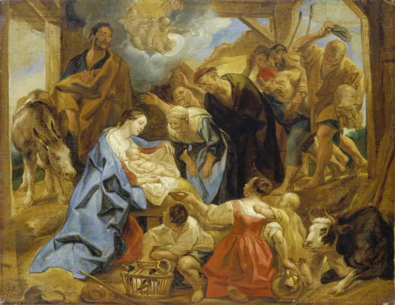 Herdarnas tillbedjan av Jacob Jordaens