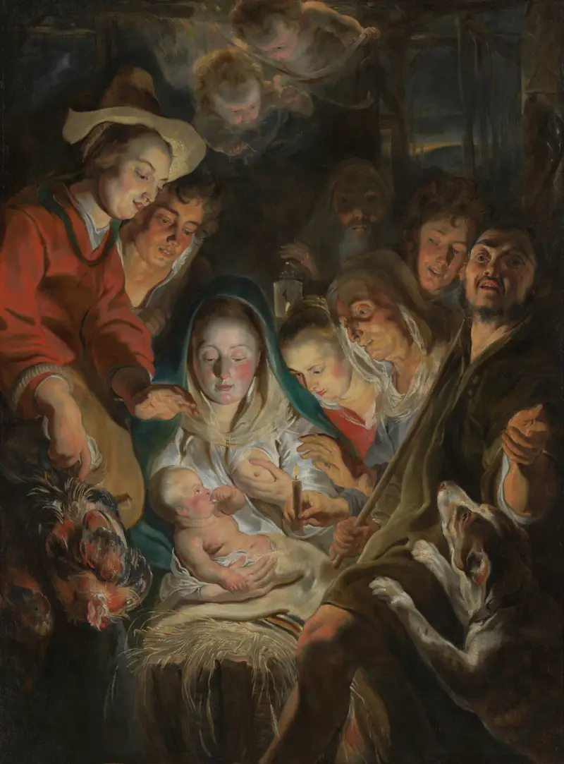 The Adoration of the Shepherds, 1616 av Jacob Jordaens