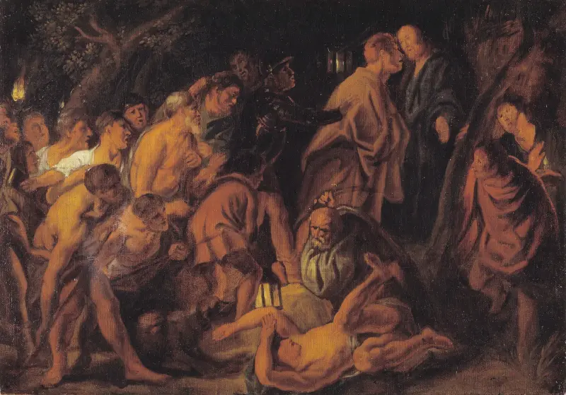 Kristi förråderi och gripande i Getsemane av Jacob Jordaens