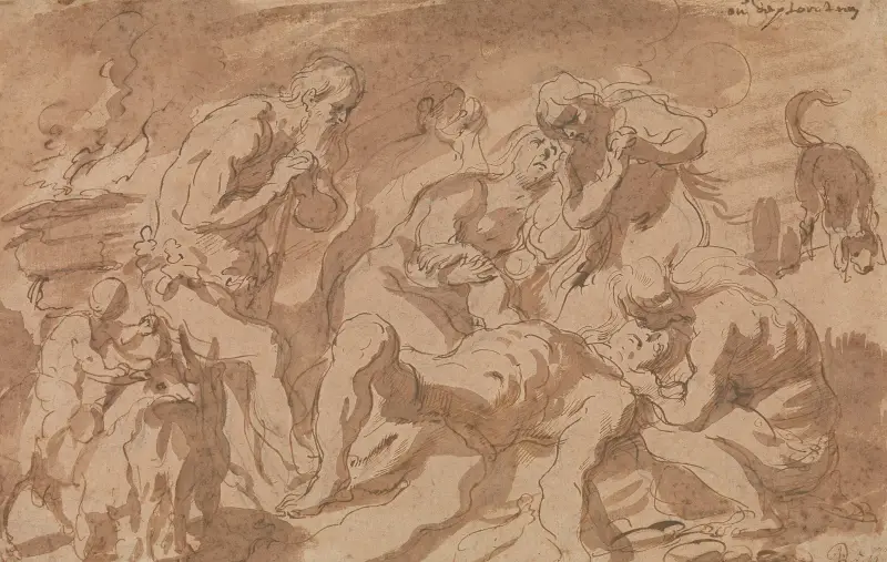 Klagan över Abel av Jacob Jordaens