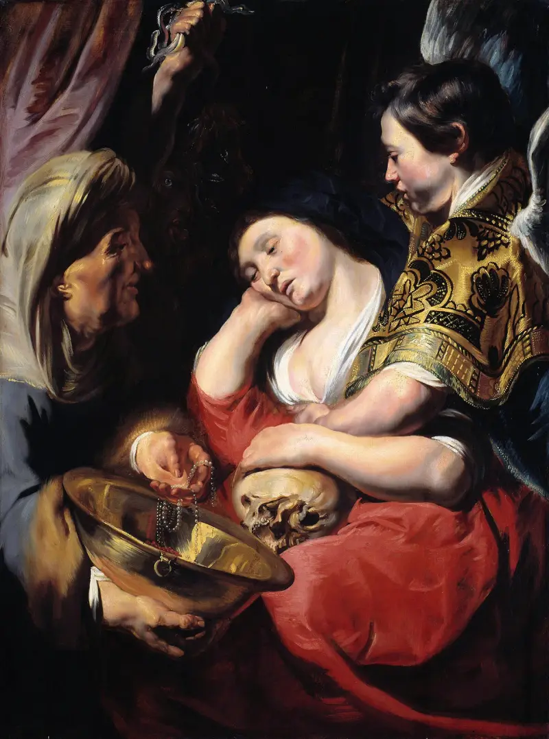 Magdalenas frestelse av Jacob Jordaens