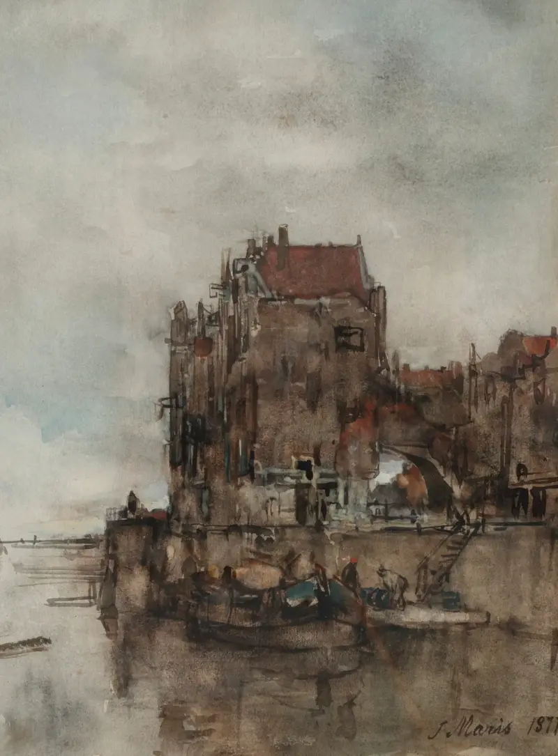 Hamnen i Dordrecht av Jacob Maris