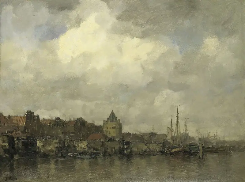 Schreierstoren från utsidan i Amsterdam av Jacob Maris