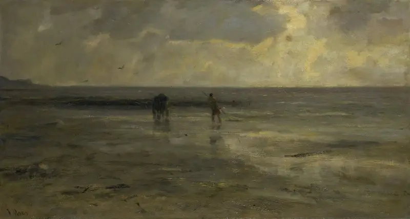 Strand vid afton av Jacob Maris