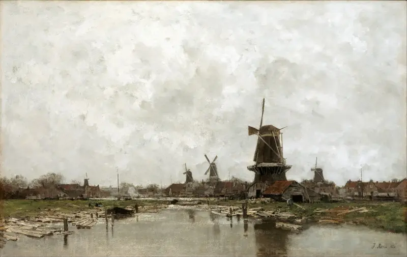 The Five Windmills av Jacob Maris