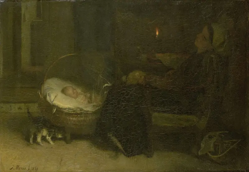 Trött ut (Mamma vakar) av Jacob Maris