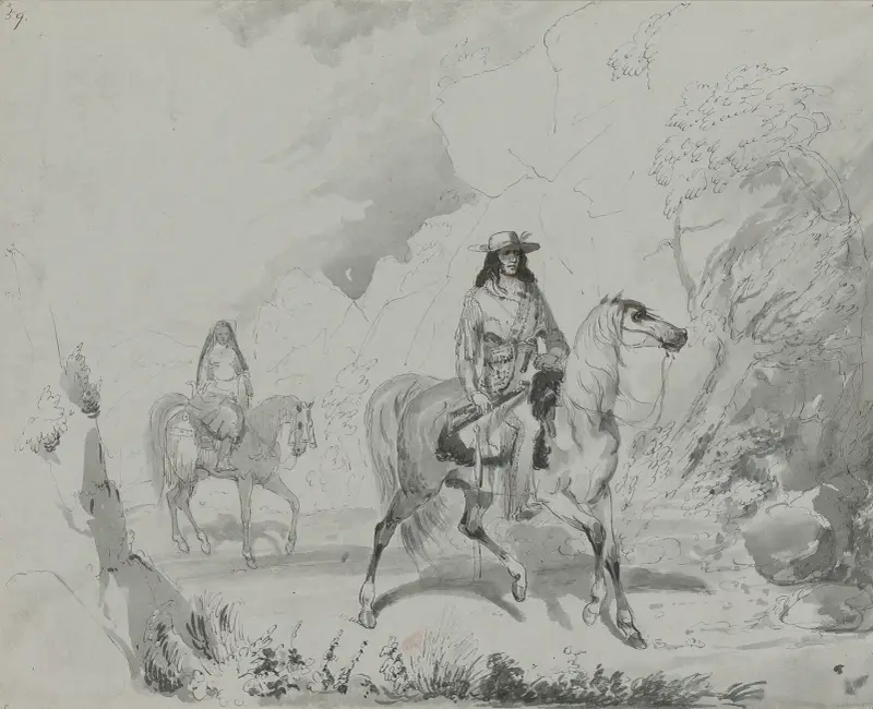 A bourgeois of the rocky mountains av Alfred Jacob Miller