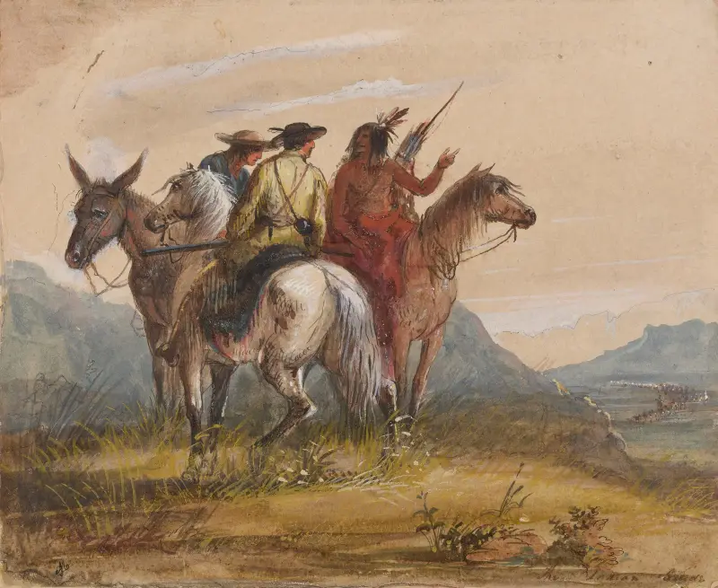 Indianischer Führer, 1837 von Alfred Jacob Miller
