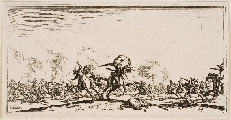 Strid med pistoler av Jacques Callot