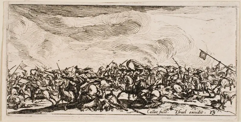 Strid med svärd av Jacques Callot