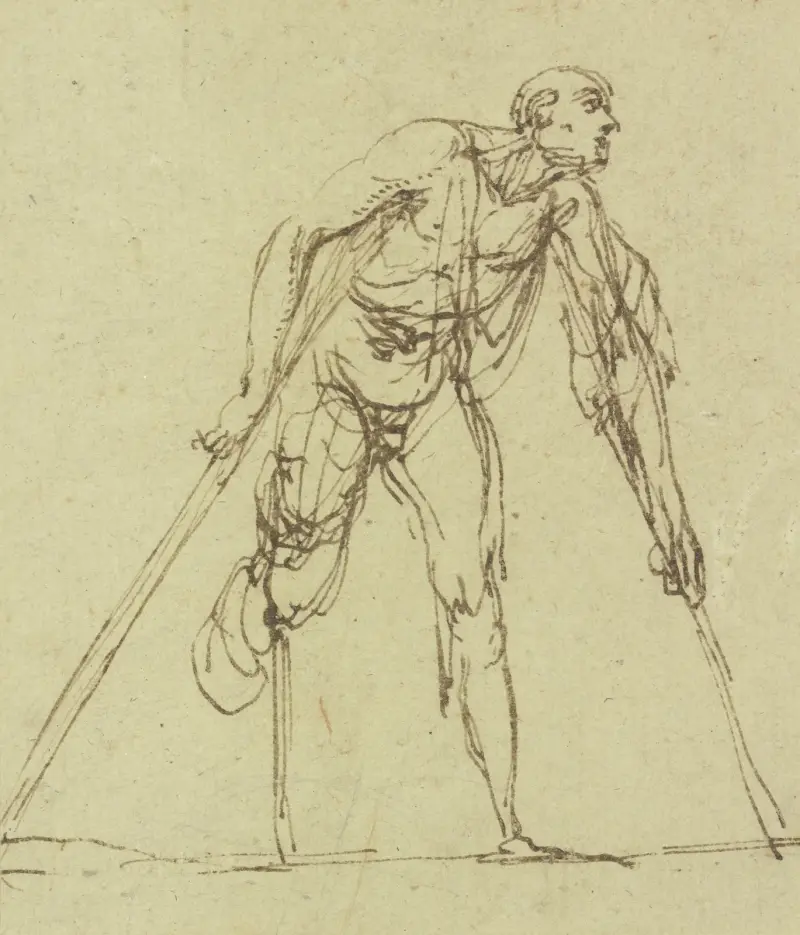 Tiggare med två kryckor av Jacques Callot