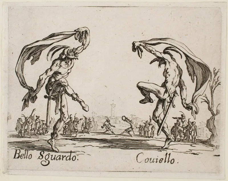 Bello Sguardo and Couiello av Jacques Callot
