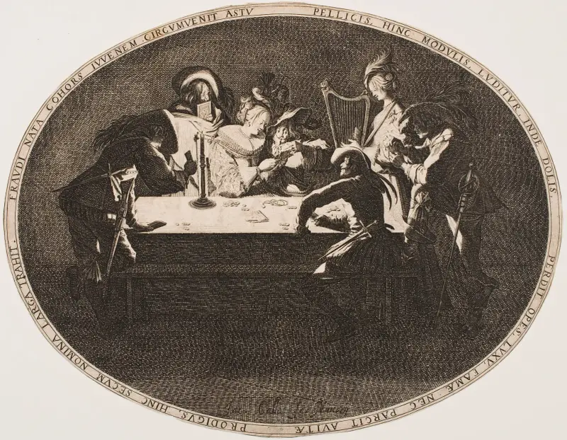 Kortspel (Brelan) av Jacques Callot