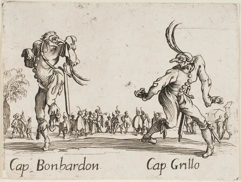 Cap. Bonbardon and Cap. Grillo av Jacques Callot