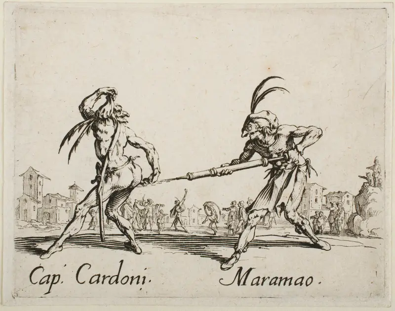 Cap. Cardoni and Maramao av Jacques Callot