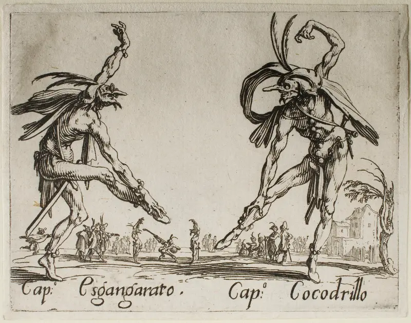Cap. Esgangarato and Cap. Cocodrillo av Jacques Callot