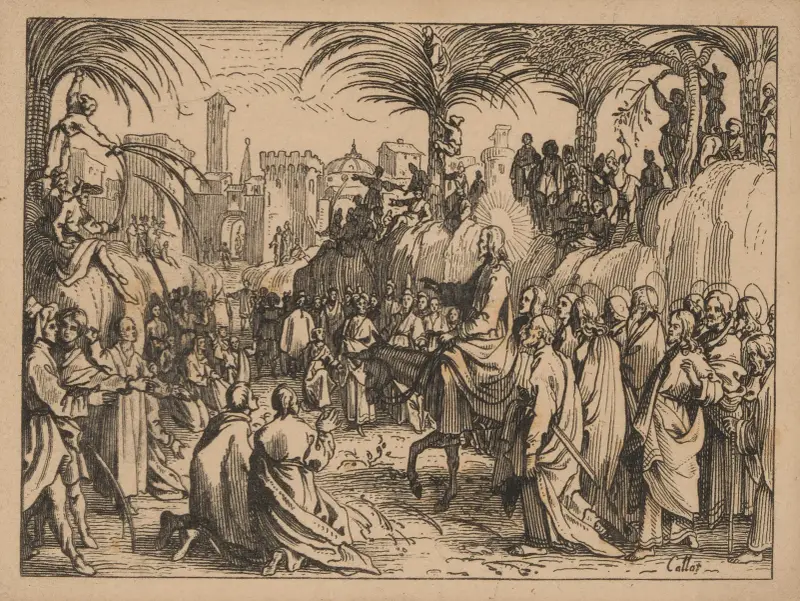 Kristi intåg i Jerusalem av Jacques Callot