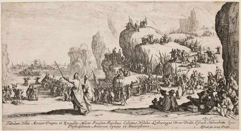 Övergången över Röda havet av Jacques Callot