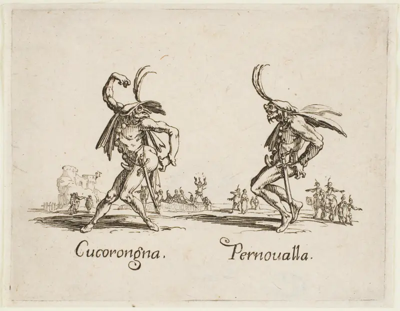 Cucorongna and Pernoualla av Jacques Callot