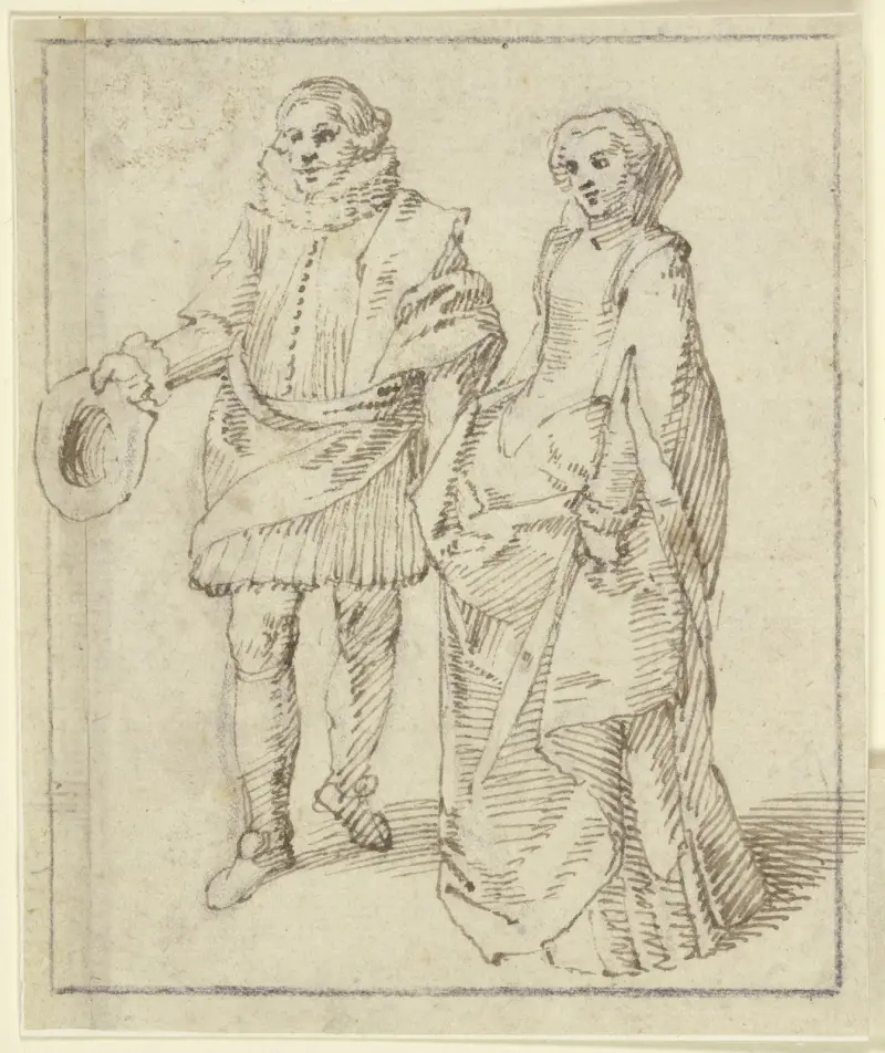 En kavaljer med sin dam av Jacques Callot