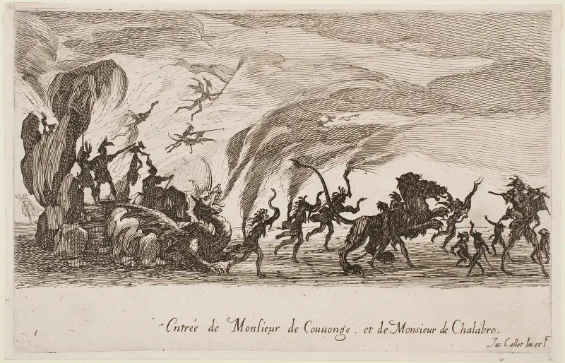 Intåget av herrarna de Couvonge och de Chalabre av Jacques Callot