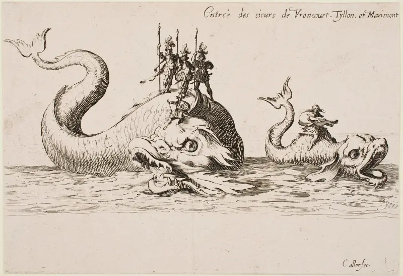 Entrance of MM. de Vroncourt, Tyllon et Marimont av Jacques Callot