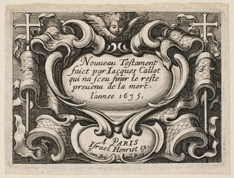 Frontespis till 'Nya testamentet' av Jacques Callot