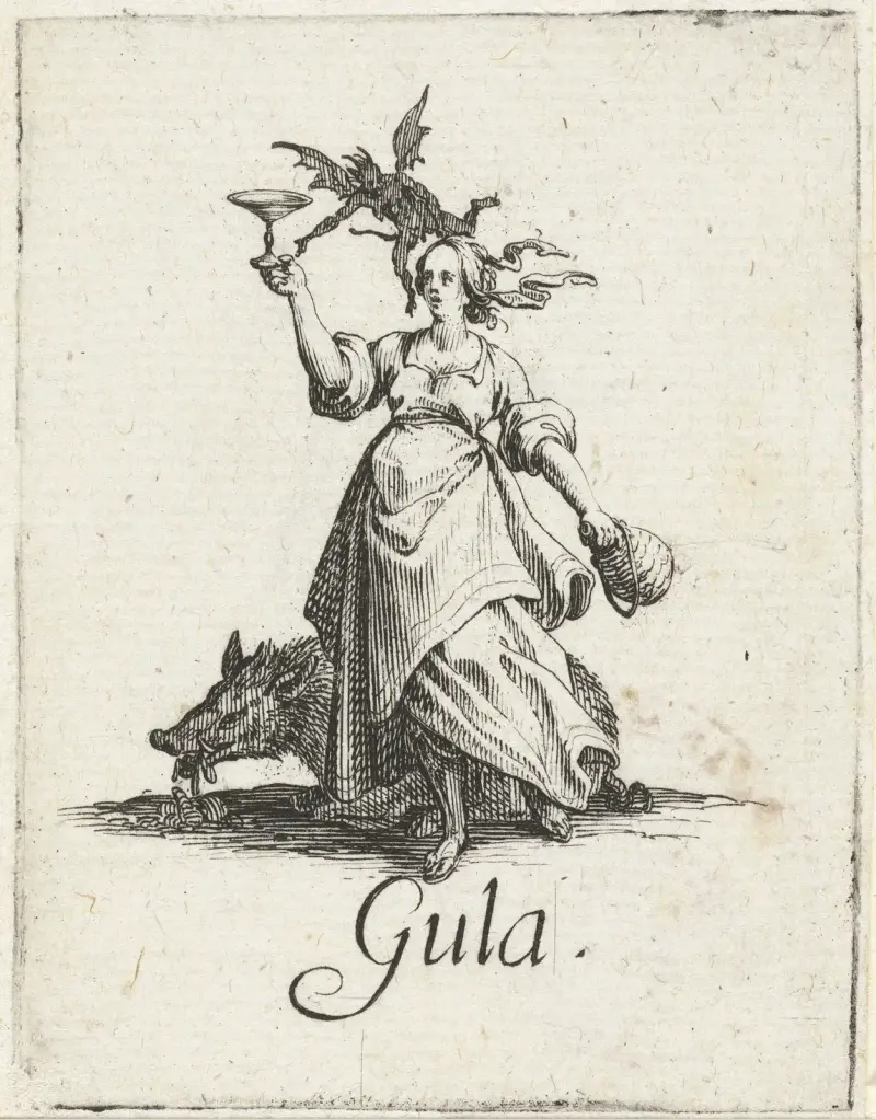 Gula (Gluttony) von Jacques Callot