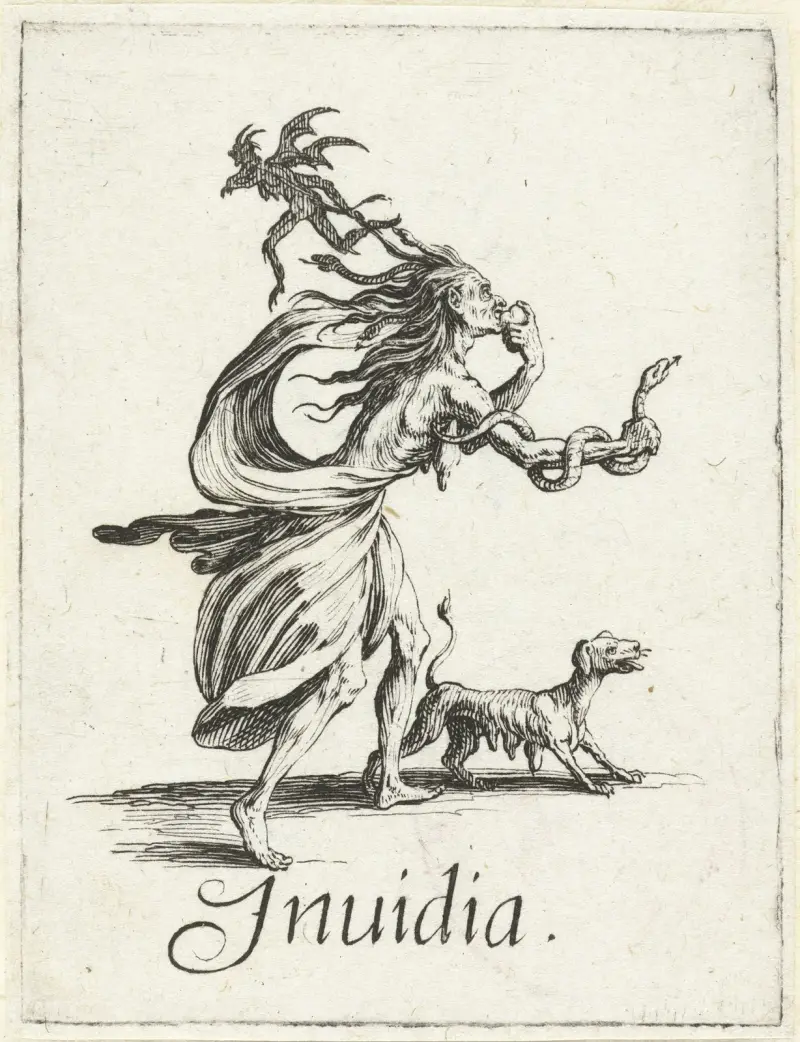 Invidia (Avund) av Jacques Callot